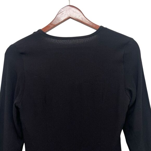 Stone Cold Fox Derek Dress Long Sleeve Mini Crepe Date Night Black Womens Size S - Picture 6 of 8